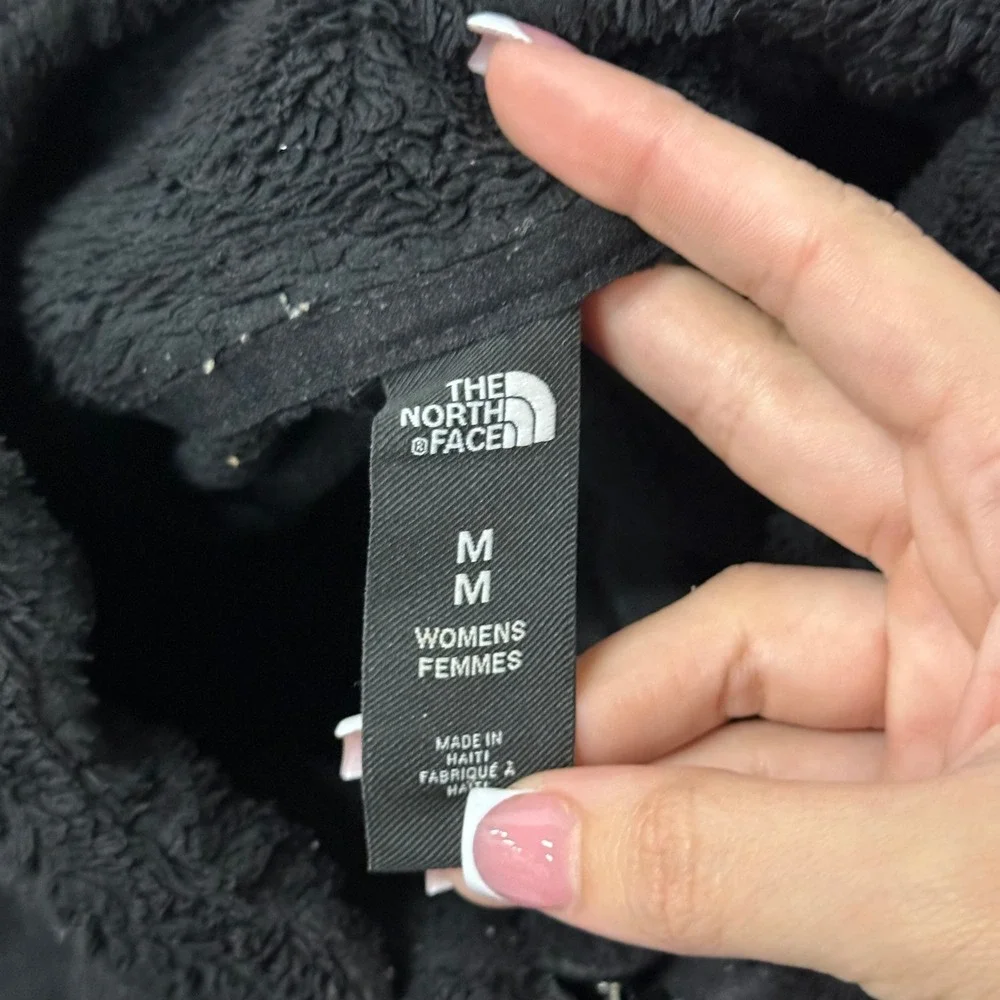 The North Face Fleece Womens Size M Black Osito Full Zip High Pile Soft Jacket